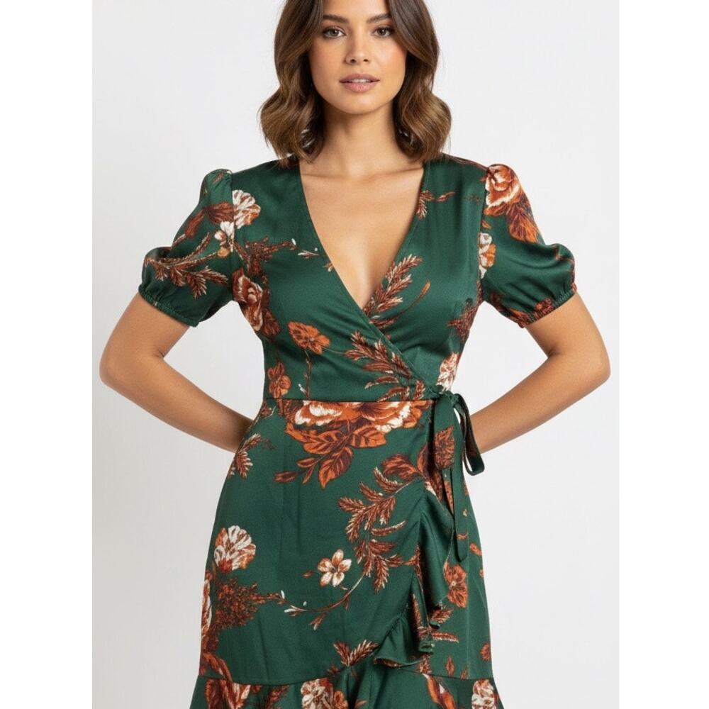 PrettyLittleThing Oriental inspired lace-up back mini dress